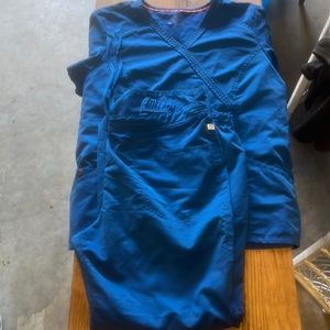 Royal blue scrub set